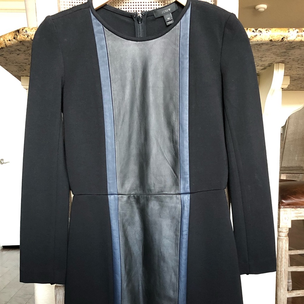 J. Crew Leather Tailored Dress